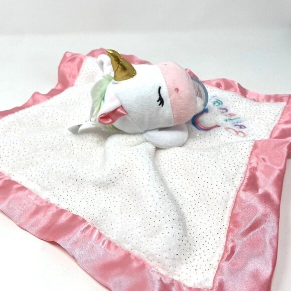 Magic Years 13" Unicorn Snuggle Buddies Believe Rattle Crib Toy - Picture 8 of 12